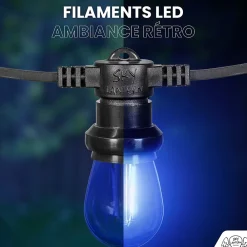 Clearance Skylantern Guirlande Guinguette 30M Filament Multicolore LED 90 Bulbes