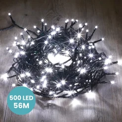 Skylantern Guirlande Lumineuse Intérieure<Guirlande Lumineuse 56m Câble Noir 500 Leds Blanc froid