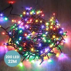 Skylantern Guirlande Lumineuse Intérieure<Guirlande Lumineuse 22m Câble Noir 200 Leds Multicolore