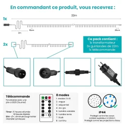 Skylantern Guirlande Lumineuse Intérieure<Guirlande Lumineuse 66m Câble Transparent 600 Leds Multicolore