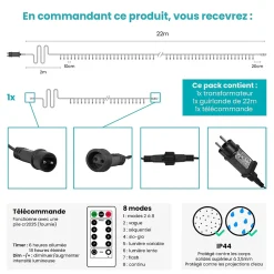 Skylantern Guirlande Lumineuse Intérieure<Guirlande Lumineuse 22m Câble Transparent 200 Leds Multicolore