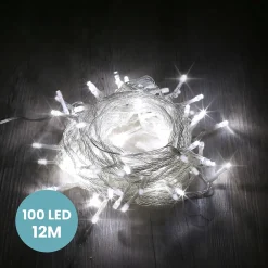 Skylantern Guirlande Lumineuse Intérieure<Guirlande Lumineuse 12m Câble Transparent 100 Leds Blanc froid