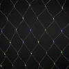 Guirlande lumineuse rideaux intérieur et extérieur 120 LED IP44 9W multicolore L.14m câble transparent