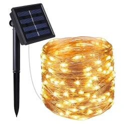 Best Lumisky Guirlande lumineuse solaire 400 micro SKINNY SOLAR 400 Cuivre Cuivre 41,9M