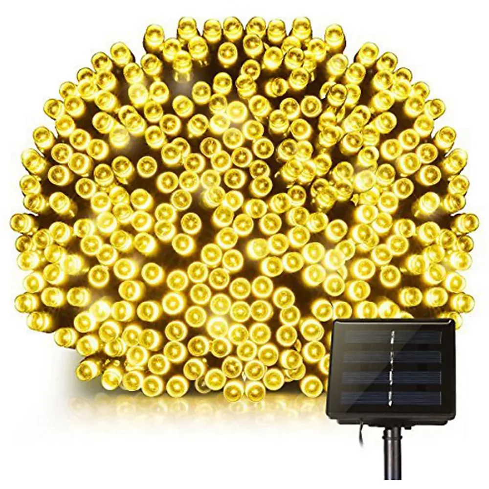 Best Lumisky Guirlande lumineuse solaire 8 modes YOGY SOLAR WARM 400 Jaune Plastique 3.90M