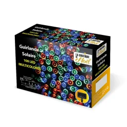 Sale La Boutique De Noel Guirlande solaire à LED multifonction 9.9 mètres Noir