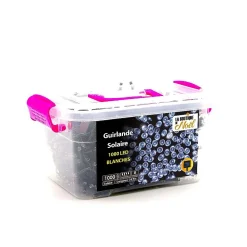 Sale La Boutique De Noel Guirlande solaire à LED multifonction 54.9 mètres Noir