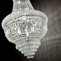 Best Ideal Lux DUBAI - Plafonnier Intérieur Suspension 24 Lumières Chrome, E14