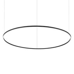 Best Ideal Lux ORACLE SLIM Plafonnier LED rond intégré à intensité variable de 150 cm, 4 000 K, noir