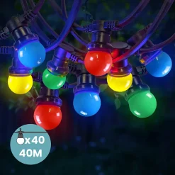 Skylantern Kit Guirlande Guinguette 40m IP 65 Multicolore