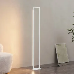 Best Kosilum Lampadaire blanc avec pied pivotant variateur intégré 140 cm - Laka