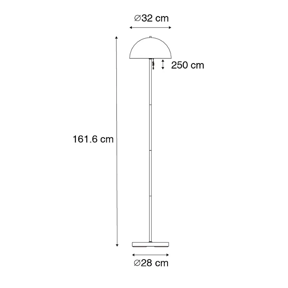 Best Qazqa Lampadaire d'extérieur blanc rechargeable à intensité variable 3 niveaux - Keira