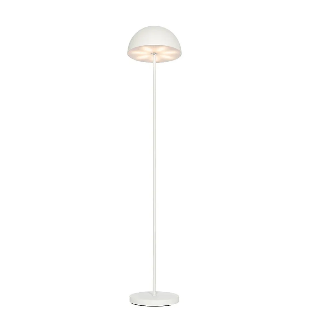 Best Qazqa Lampadaire d'extérieur blanc rechargeable à intensité variable 3 niveaux - Keira