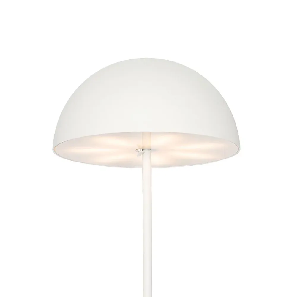 Best Qazqa Lampadaire d'extérieur blanc rechargeable à intensité variable 3 niveaux - Keira