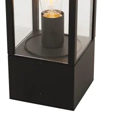 Best Qazqa Lampadaire d'extérieur intelligent noir 40 cm IP44 avec WiFi ST64 - Charlois