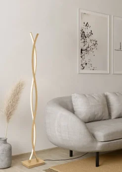 Best EGLO Lampadaire LED integrée Lasana 4 effet bois IP20 36W H.143cm