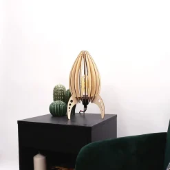 Atelier Loupiote Lampe à poser enfant fusée en bois H.38cm E27 6W