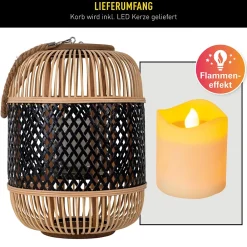 Discount Näve Lampe décorative solaire KORBINIAN avec effet flamme H : 38 cm