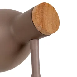 Outlet Näve Lampe de bureau 'MARIE' en métal et bois, E14, brun, hauteur 36,5 cm
