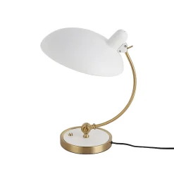 Alpinaluz Lampe De Bureau<Lampe de Table BOFA Inspirée par Fritz Hansen Kaiser Idell 6631, Finition en Blanc Mat et Laiton, E27
