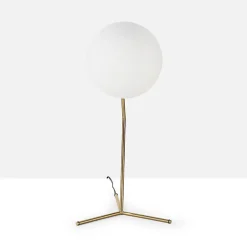 Alpinaluz Lampe De Bureau<Lampe de Table Boule en Verre et Aluminium Doré Éclairage de Nuit pour Chambres et Salons 25cm LUCYE27