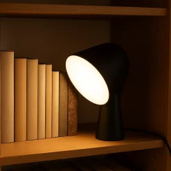 Alpinaluz Lampe De Bureau<Lampe de table en ABS noir Design moderne et compact, douille E14