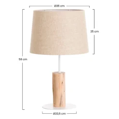 7H Sevenon Lampe de table naturelle Pristino 35x35x58cm 7hSevenOn Deco