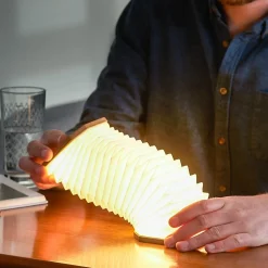 Gingko Veilleuse Sur Batterie<Lampe Smart Accordion en Bois -