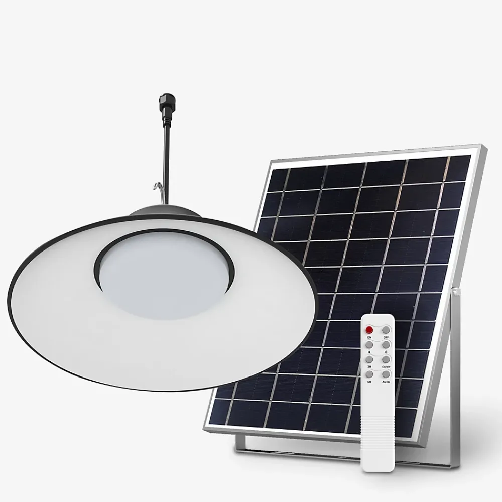 Discount Groupe Ddc Lampe Solaire Suspendue 500LM IP65 - Éclairage Réglable 3000K, 4000K, 6000K - Terrasse, Pergola, Jardin -