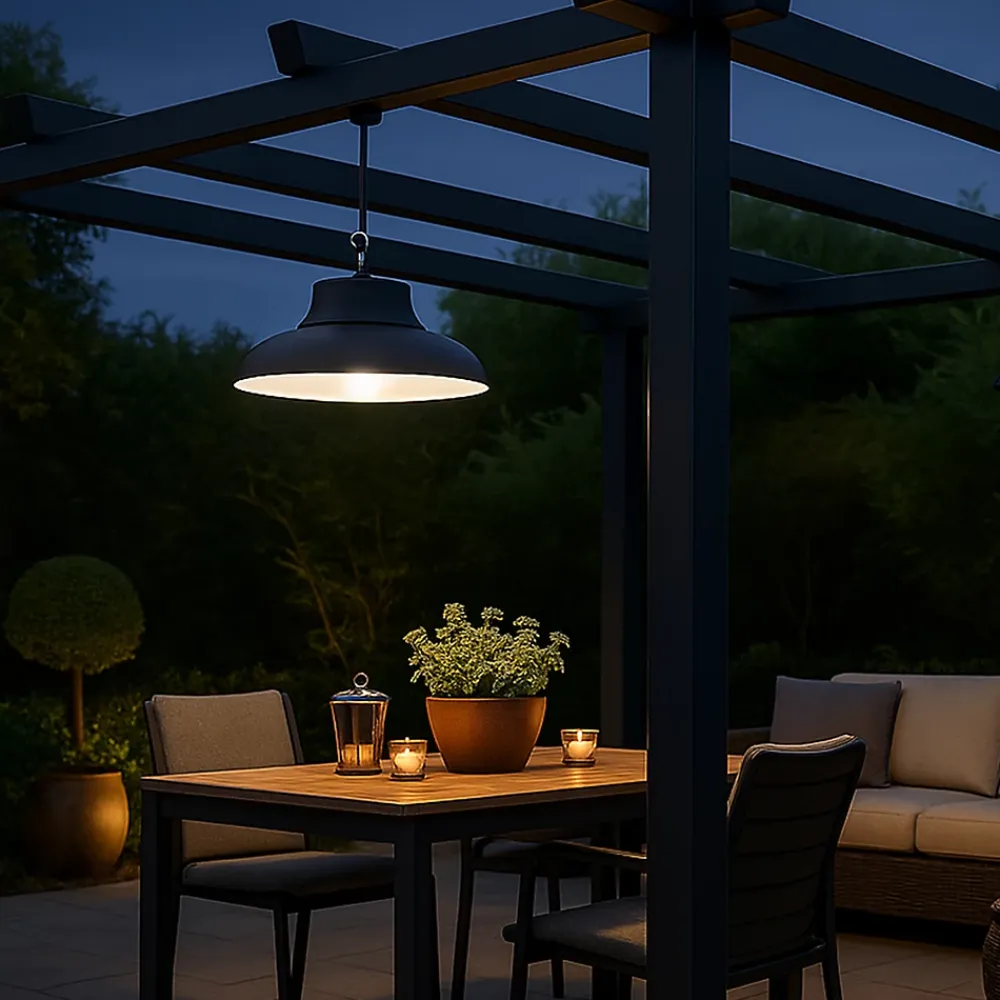 Discount Groupe Ddc Lampe Solaire Suspendue 500LM IP65 - Éclairage Réglable 3000K, 4000K, 6000K - Terrasse, Pergola, Jardin -
