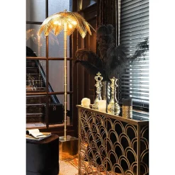 Best J-Line Lampe sur pied en métal doré 77x77x133 cm
