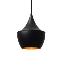 Alpinaluz Suspension Et Lustre<Lampe suspendue noire nordique, moderne et minimaliste pour restaurant, café, bar et décoration industrielle E27