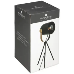 Atmosphera Créateur D'Intérieur Lampadaire Intérieur<Lampe trépied Bil - noir - bois et doré - métal H45 cm - Atmosphera