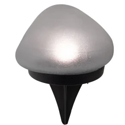 Discount Näve Les piquets de terre 'Guri' 14 x 12 cm, 8,5 cm de haut, plastique noir, verre lourd et transparent, LED intégrées, blanc chaud