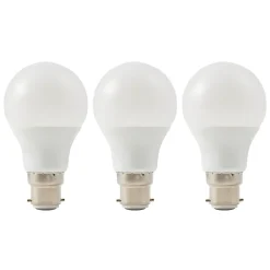 Diall Lot 3 ampoules LED A60 B22 806lm 7.3W = 60W Ø6cm blanc chaud