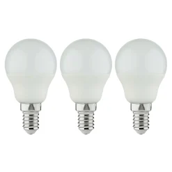 Clearance Diall Lot 3 ampoules LED mini globe E14 470lm 4.2W = 40W Ø4.5cm blanc chaud
