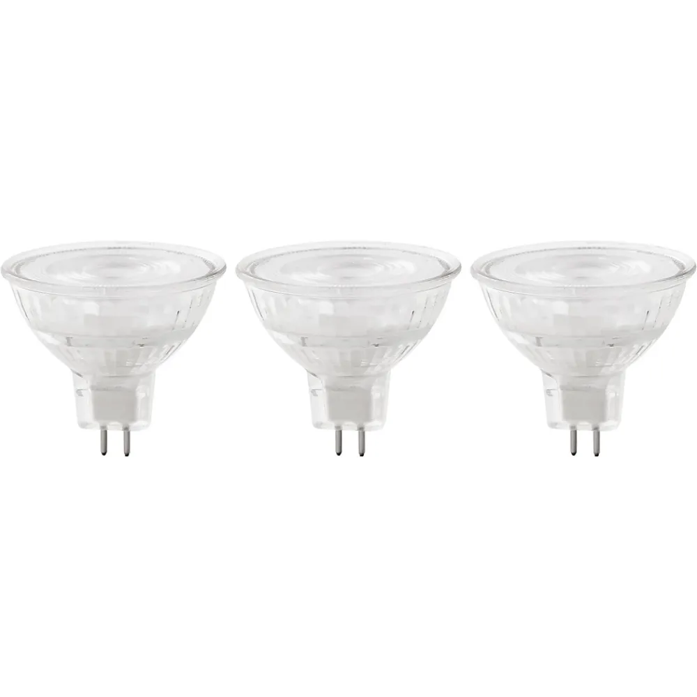 Clearance Diall Lot 3 ampoules LED MR16 GU5.3 621lm 6.1W = 50W Ø4.5cm blanc neutre