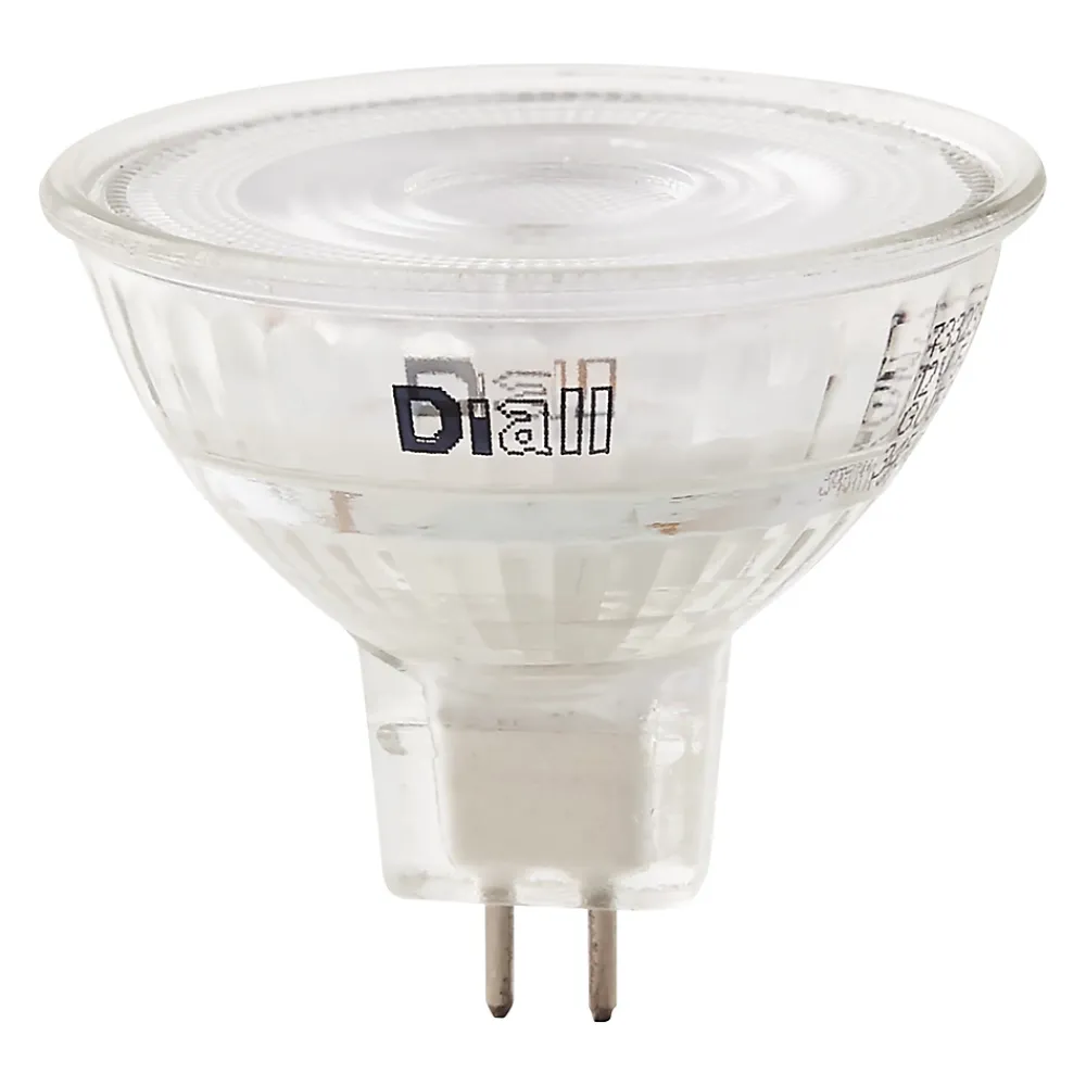 Clearance Diall Lot 3 ampoules LED MR16 GU5.3 621lm 6.1W = 50W Ø4.5cm blanc neutre