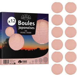 Skylantern Lot de 12 Boules Japonaises Pêche 40 cm