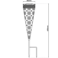 Discount Näve Lot de 2 lampes solaires à LED 'PAULA' , pour l'extérieur, piquet de terre en métal et plastique marron