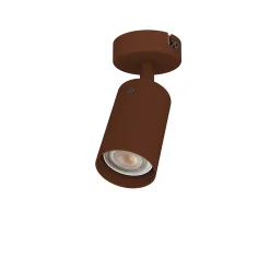 Best Lumicom - FORM S Plafonnier, 1X GU10, max 33W, métal, marron corten, D.6cm