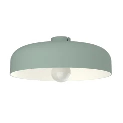 Best Lumicom - TUZZI Plafonnier, 1xE27, max 42W, métal, vert iceberg/blanc, D.40cm