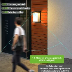 zmh Applique Murale Extérieure|Éclairage Solaire<Luminaire Mural Solaire Extérieur Lumière Solaire De Jardin 3000k Blanc Chaud Lampe