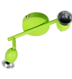 Autres Plafonnier Pour Chambre|Plafonnier Pour Cuisine<Luminaire Plafonnier Reglette vert 2 Spots orientables GU10 42 W halogene LED
