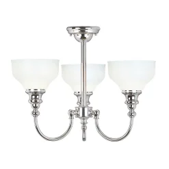 Best Elstead Lighting Lustre Cheadle 3 lumières - Chrome Poli