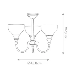 Best Elstead Lighting Lustre Cheadle 3 lumières - Chrome Poli