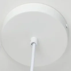 Alpinaluz Suspension Et Lustre<Lustre de Plafond Forme Bdminton : Métal Blanc et Bois de Style Nordique, pour Salle à Manger, Salon, Bureau, Restaurant