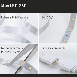 Best Paulmann MaxLED 250 Strip LED Kit de base 3m 6500K 3m 12W 300lm/m 30 LEDs/m 6500K 24VA