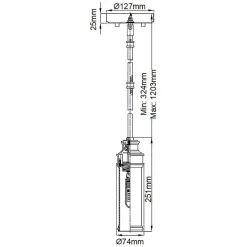 Best Elstead Lighting Mini-suspension Payne 1 lumière