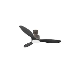 Best Klassfan Modulo de - Super destratificateur et ventilateur DC 132 cm Chocolat bois noir Lumière dimmable 25 à 40 m²